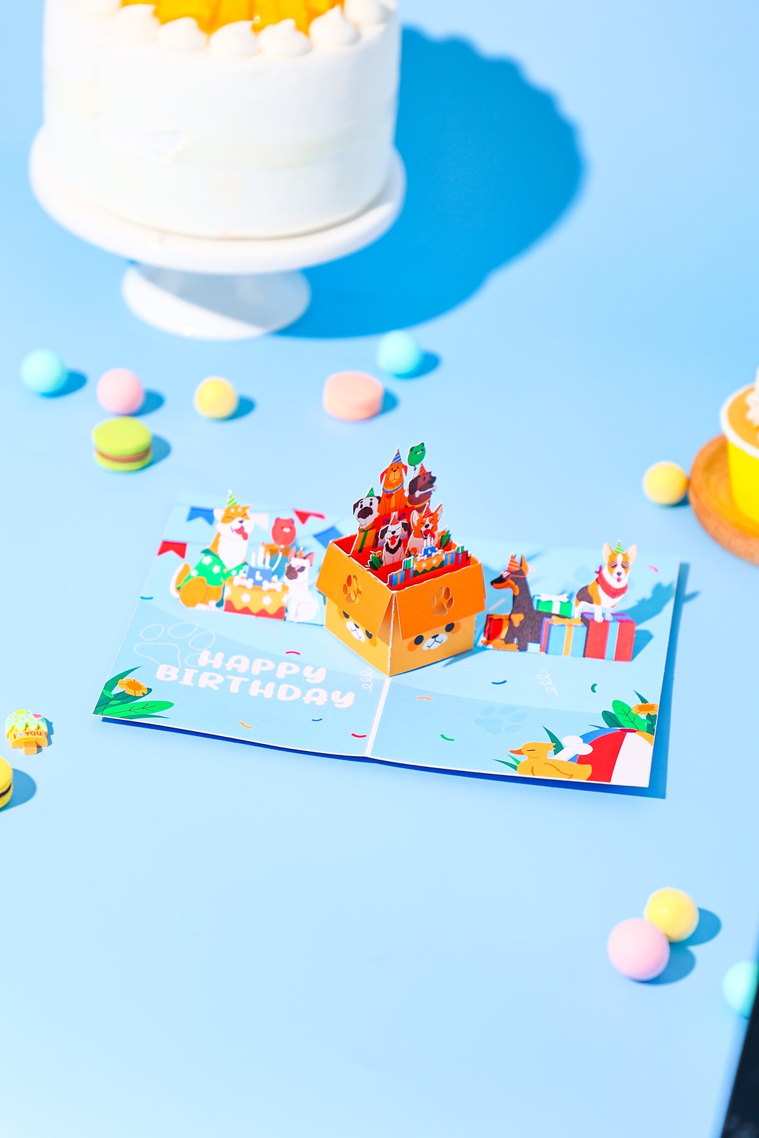 Dog Celebration Happy Birthday Greeting Card