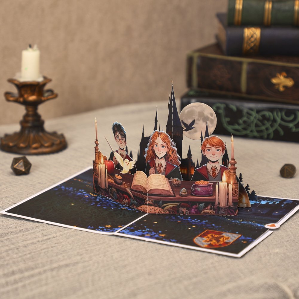 Magic Castle Moonlit Night Greeting Card