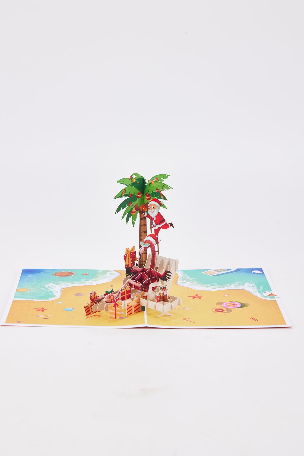 Christmas Flamingo Greeting Card