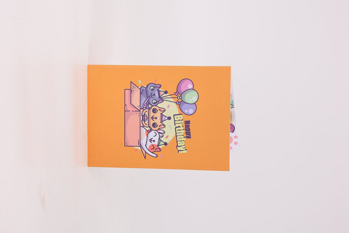 Birthday Cat 3D Pop Up Card