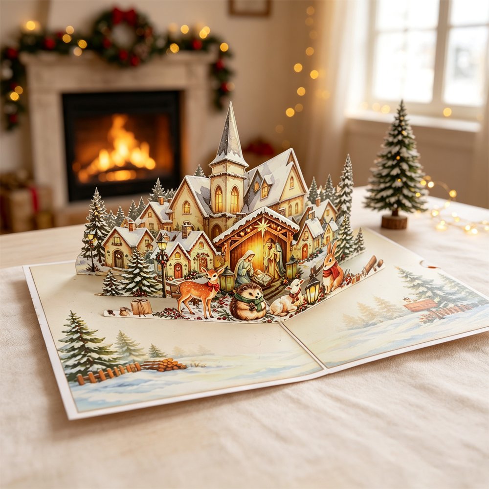 Nativity House Greeting Card