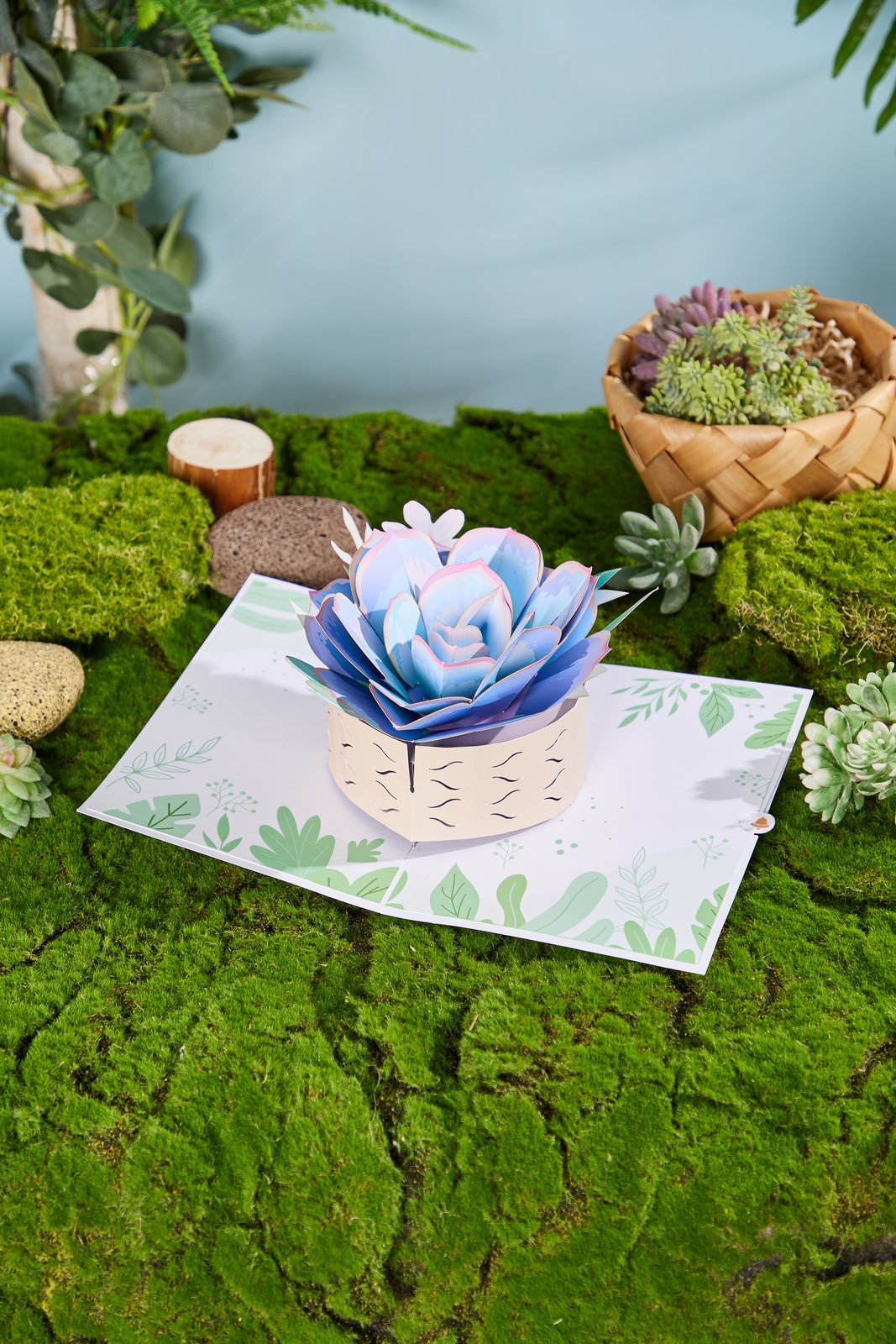 Succulent Flower Pot 3D Pop Up Card