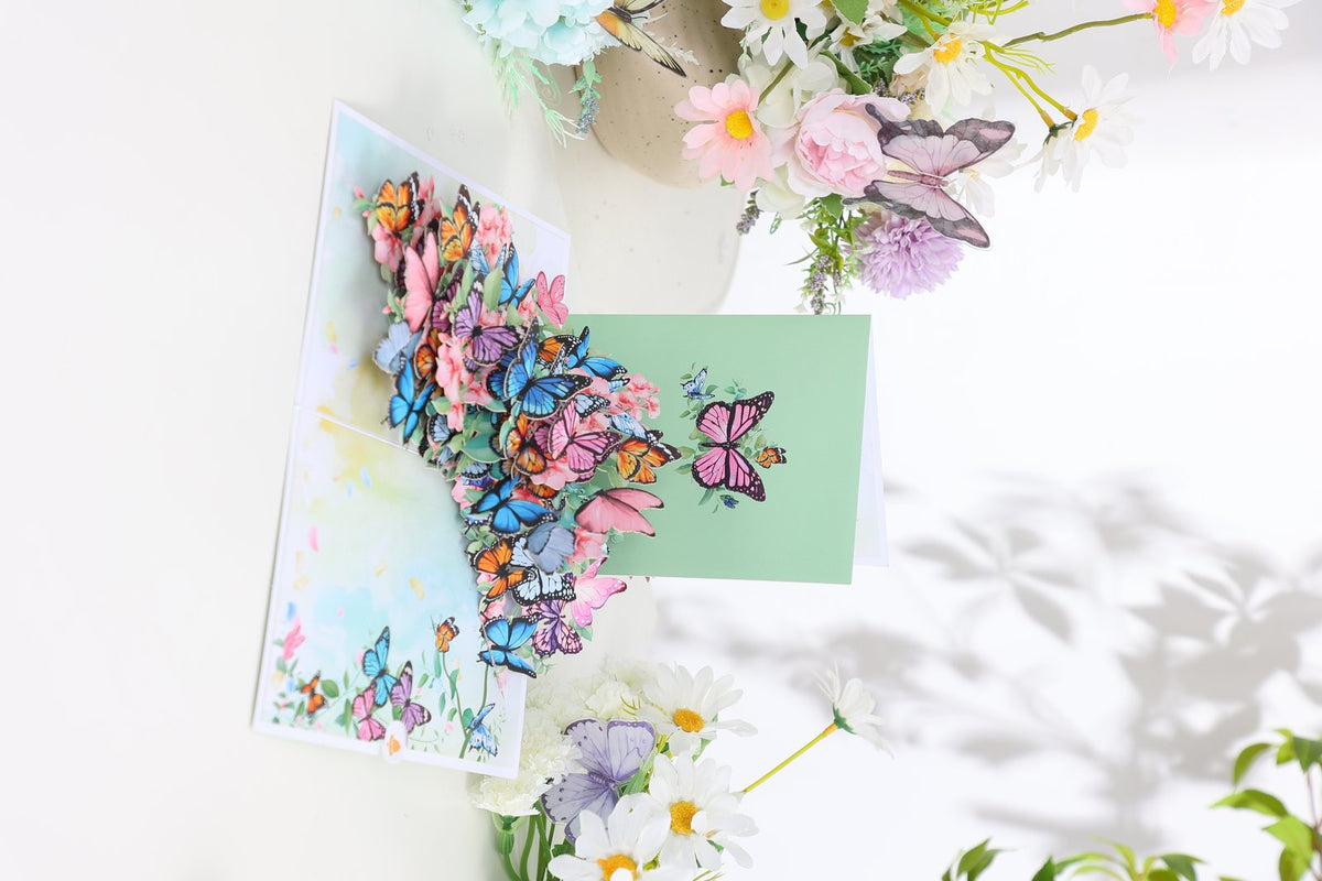 Butterfly Floral Branch Greeting Card