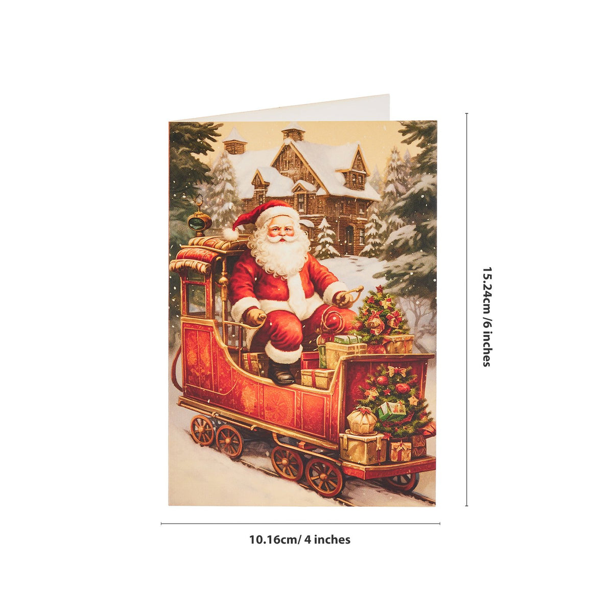 Christmas Vintage Flat Greeting Card