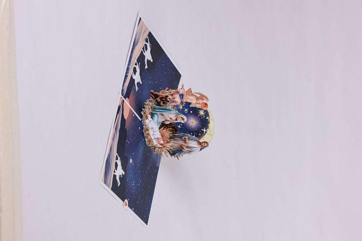 Round Nativity Greeting Card