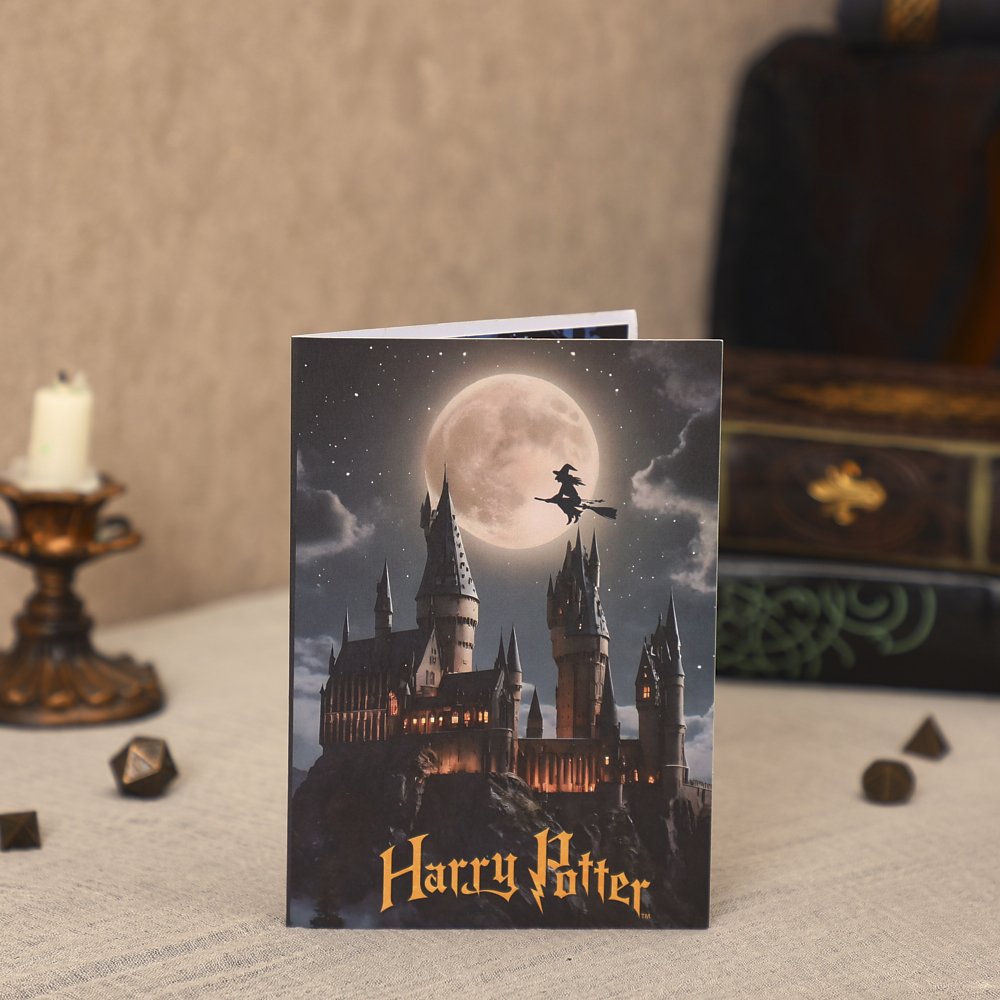 Magic Castle Moonlit Night Greeting Card
