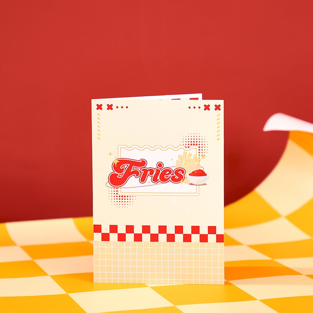 French Fries Food 3D Pop Up Card