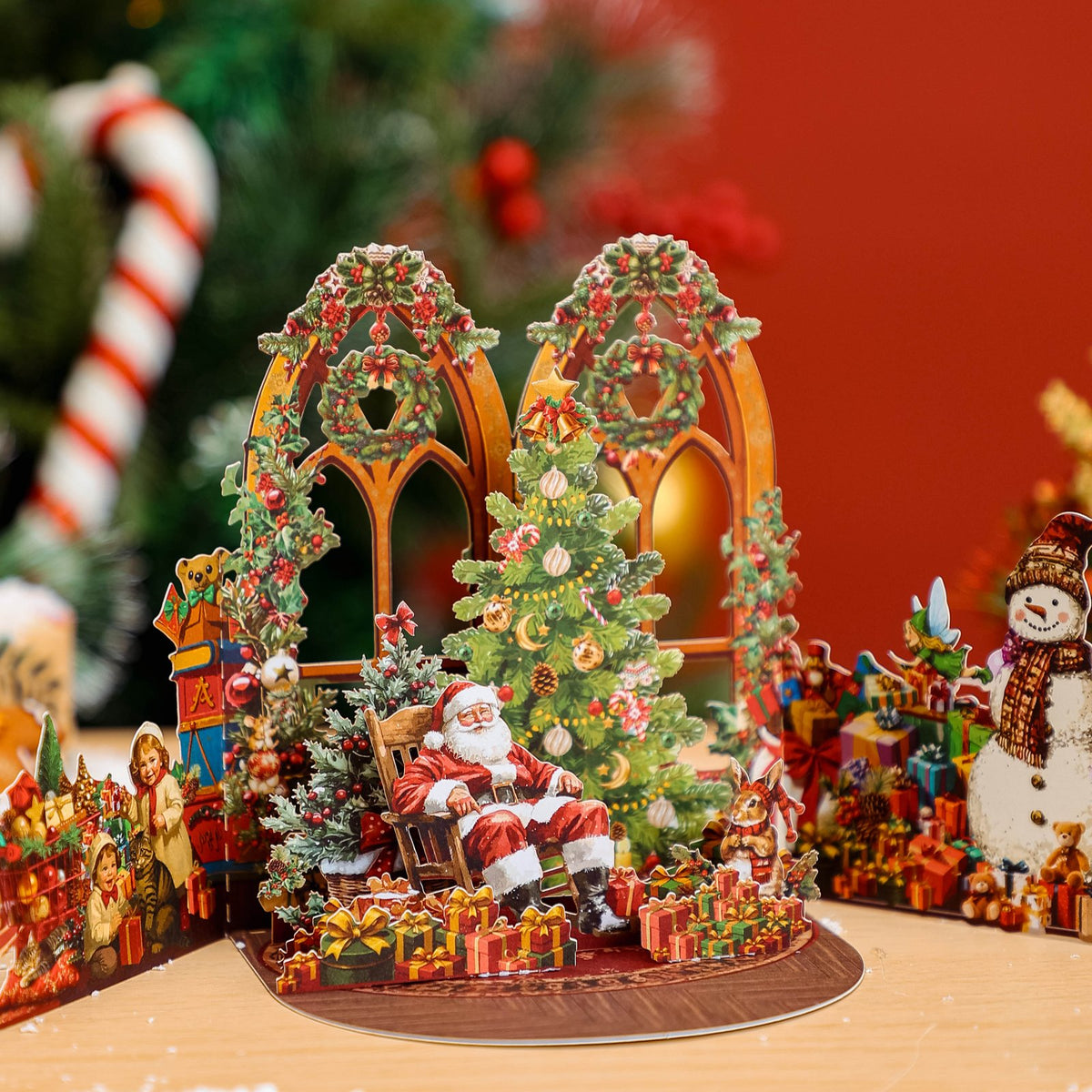 Vintage Christmas 3D Pop Up Card