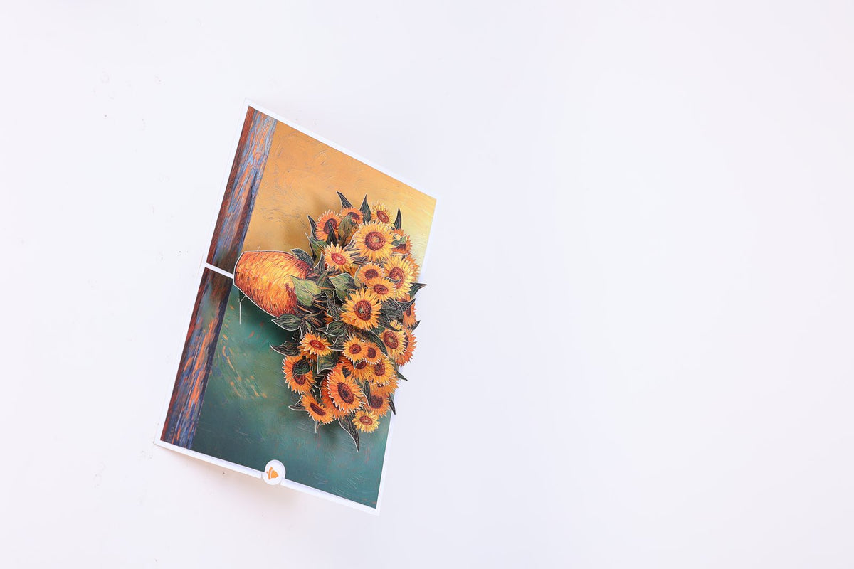 Sunflower Flower Vase 3D Pop Up Card