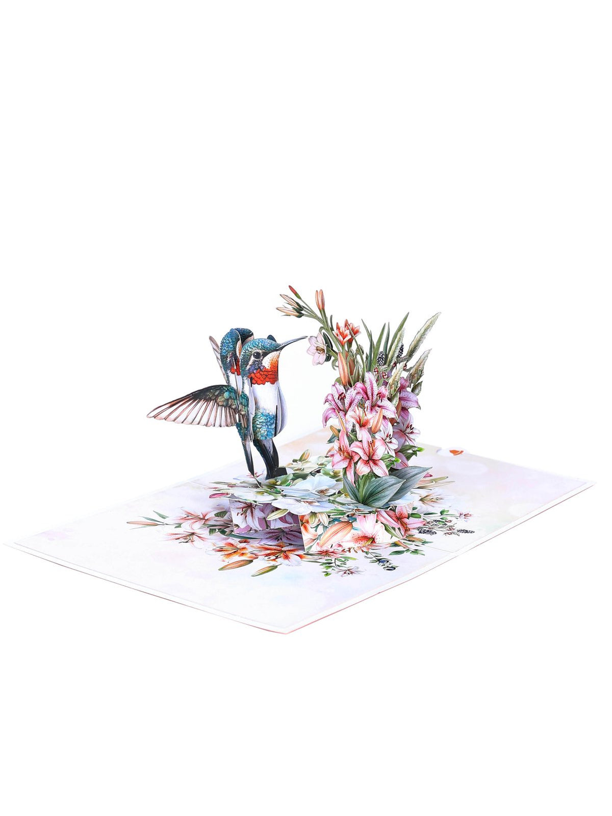 Hummingbird Lily Greeting Card