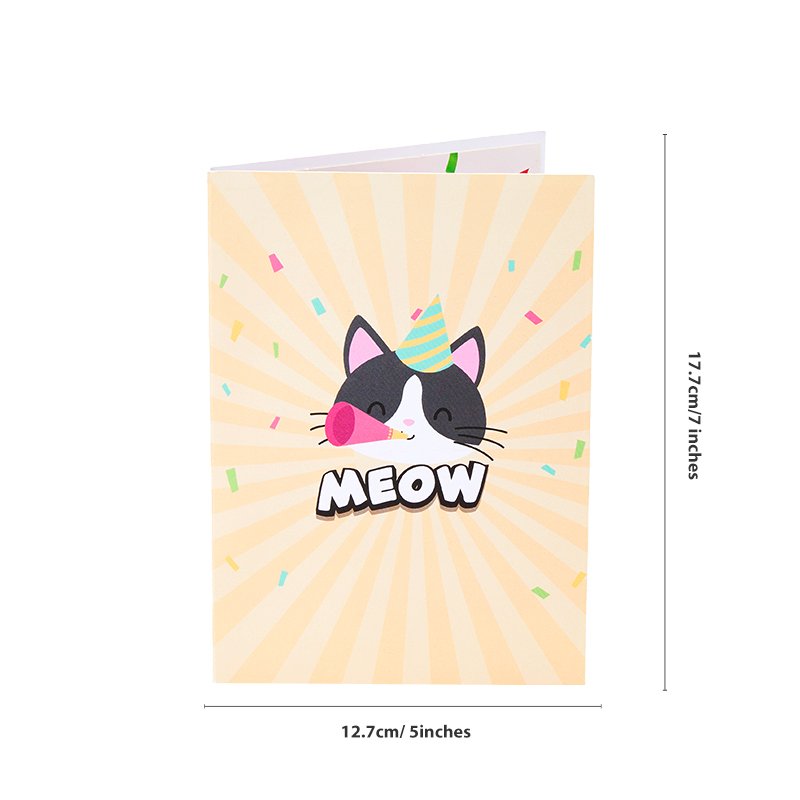 Cat Birthday Pop Up Card