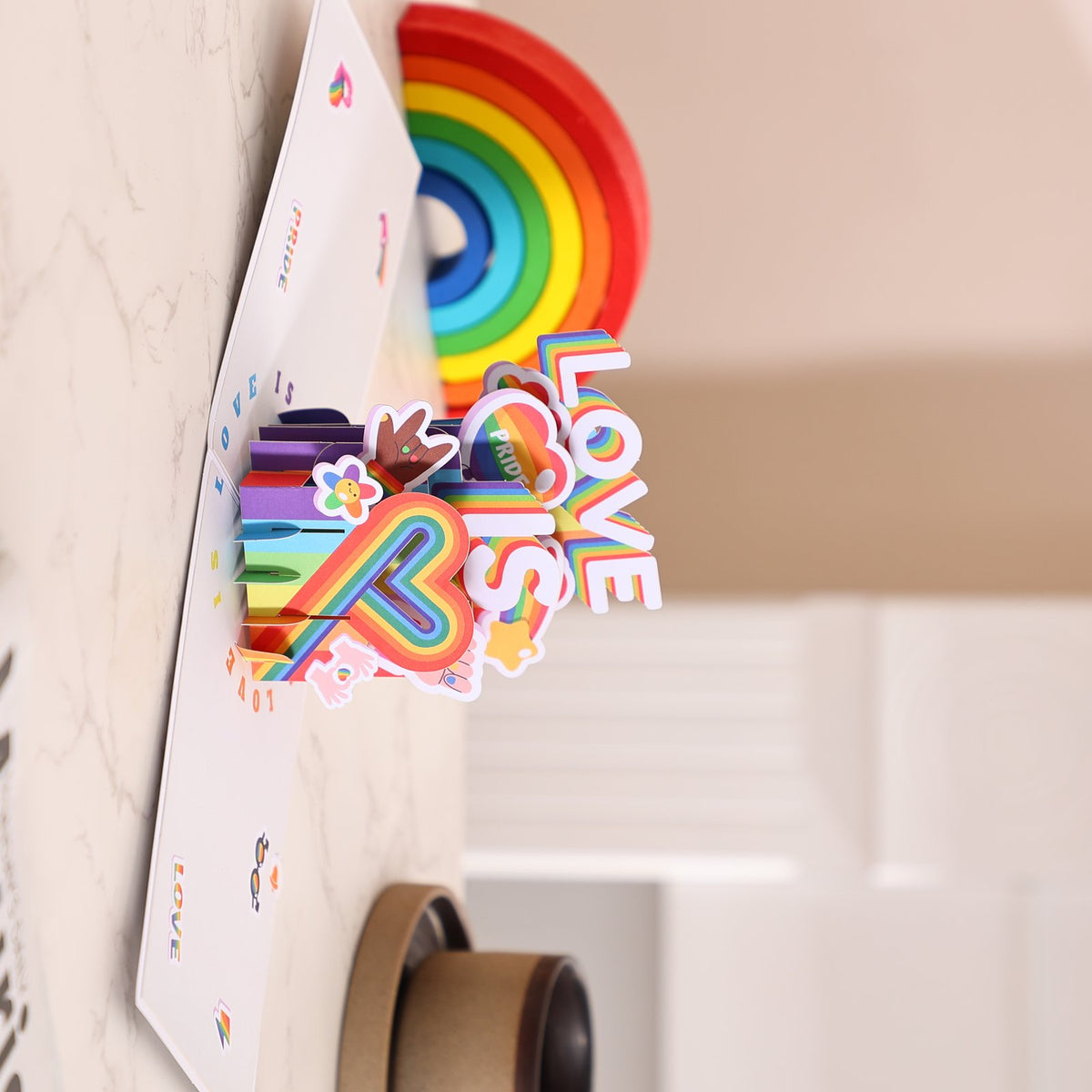 LGBT Pride Valentine's Day 3D Pop Up Card