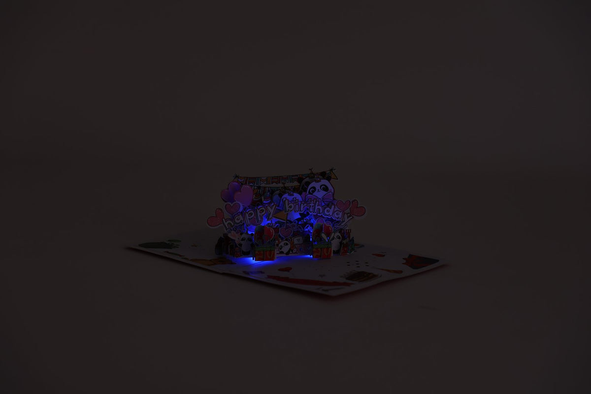 Panda Music 3D Pop Up Card