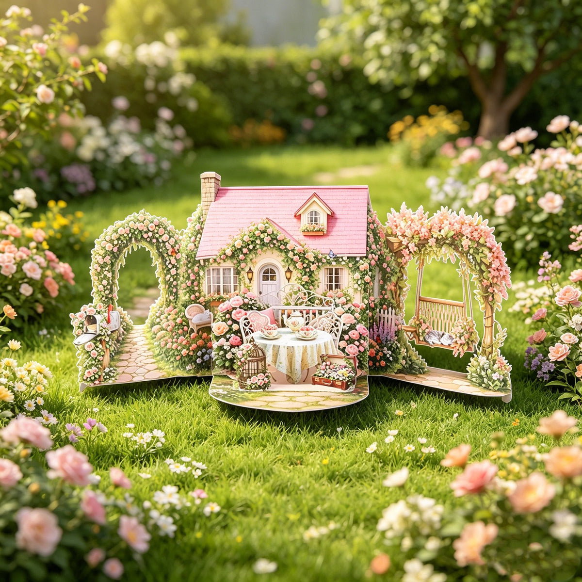 Garden Double Door 3D Pop Up Card
