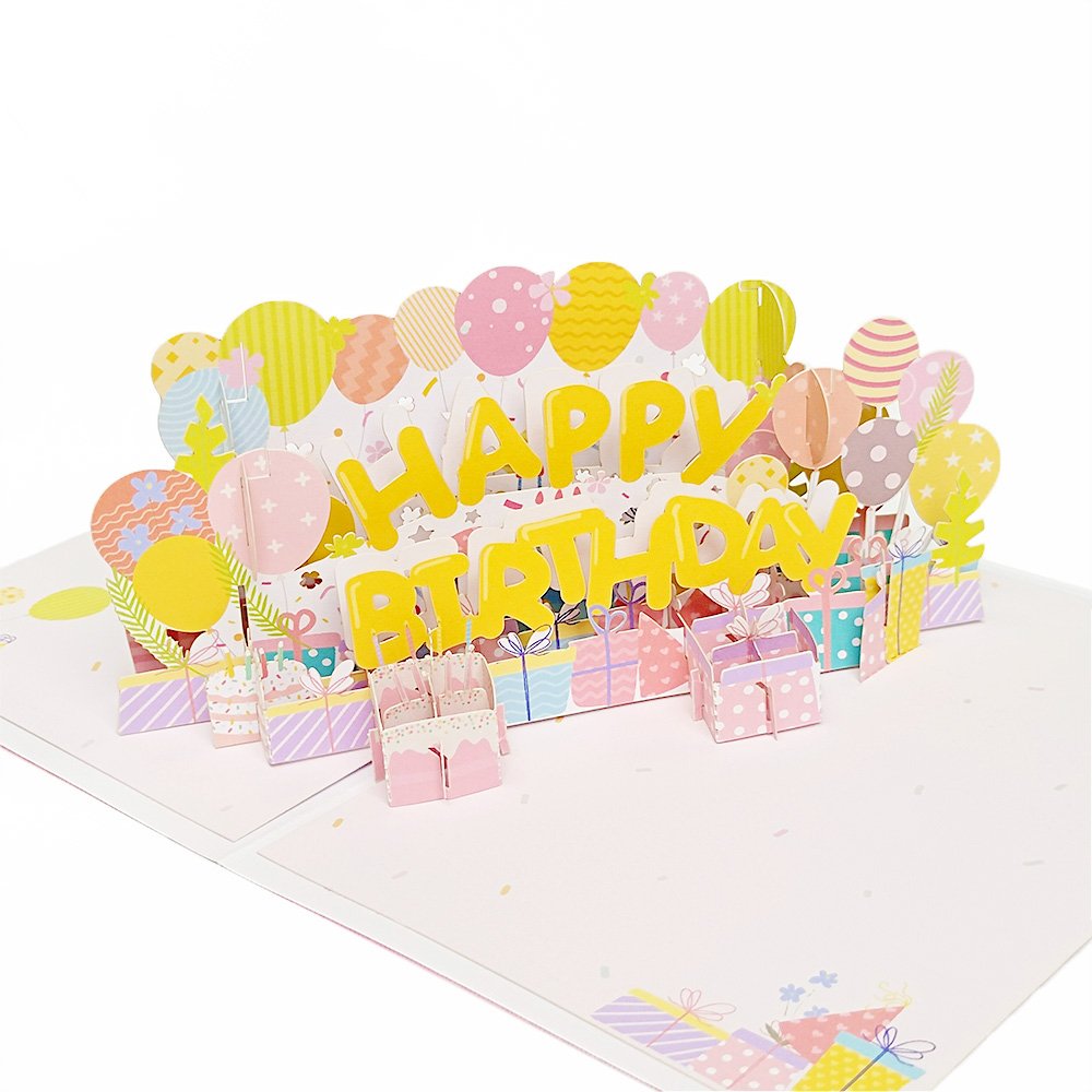 Balloon Birthday 3D Pop Up Card