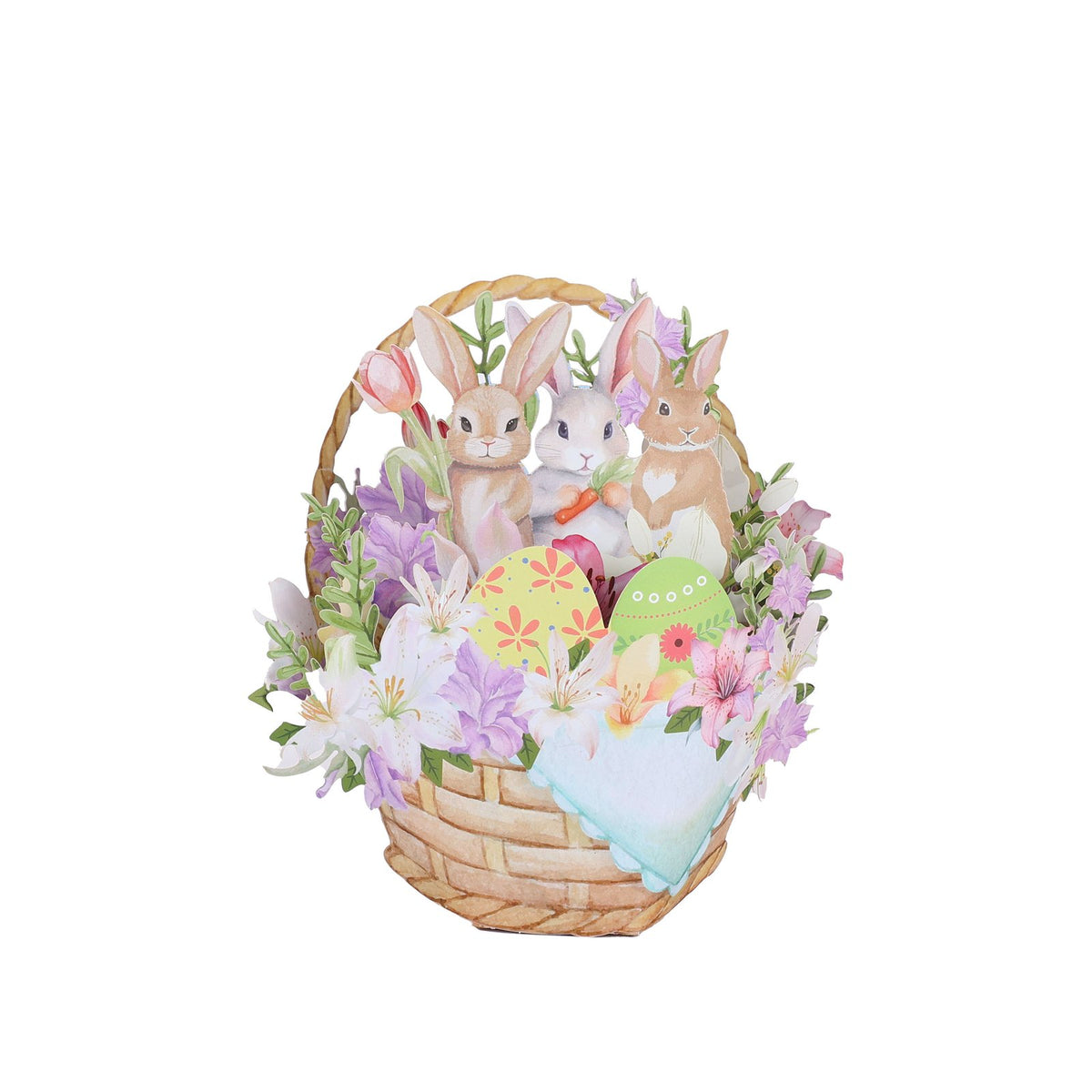 Bunny Flower Basket 3D Pop Up Card
