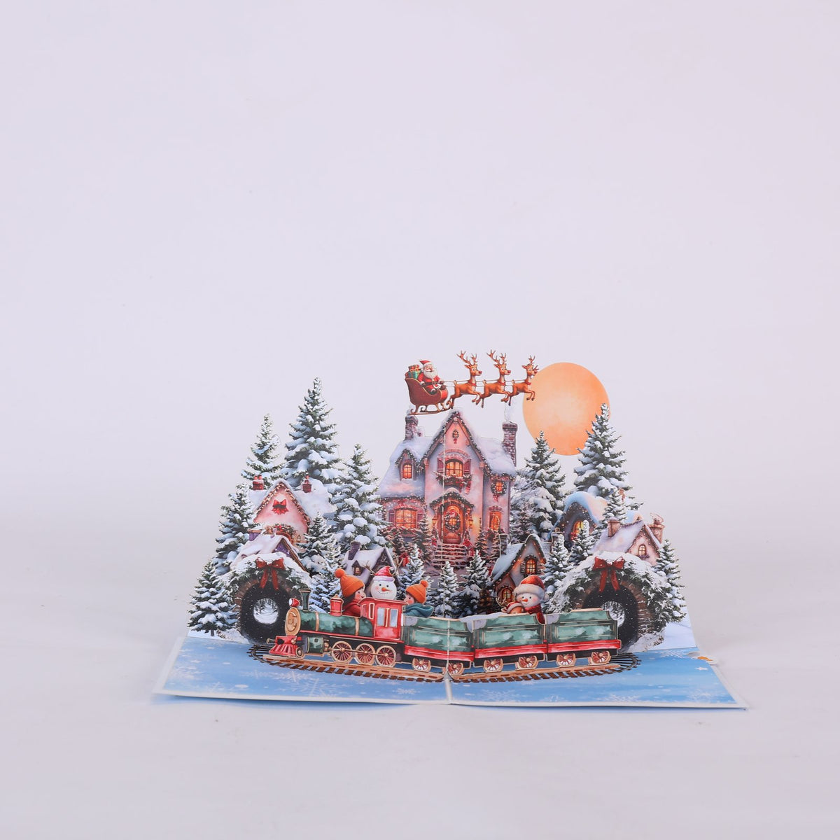 Christmas Reindeer Snowfield Greeting Card