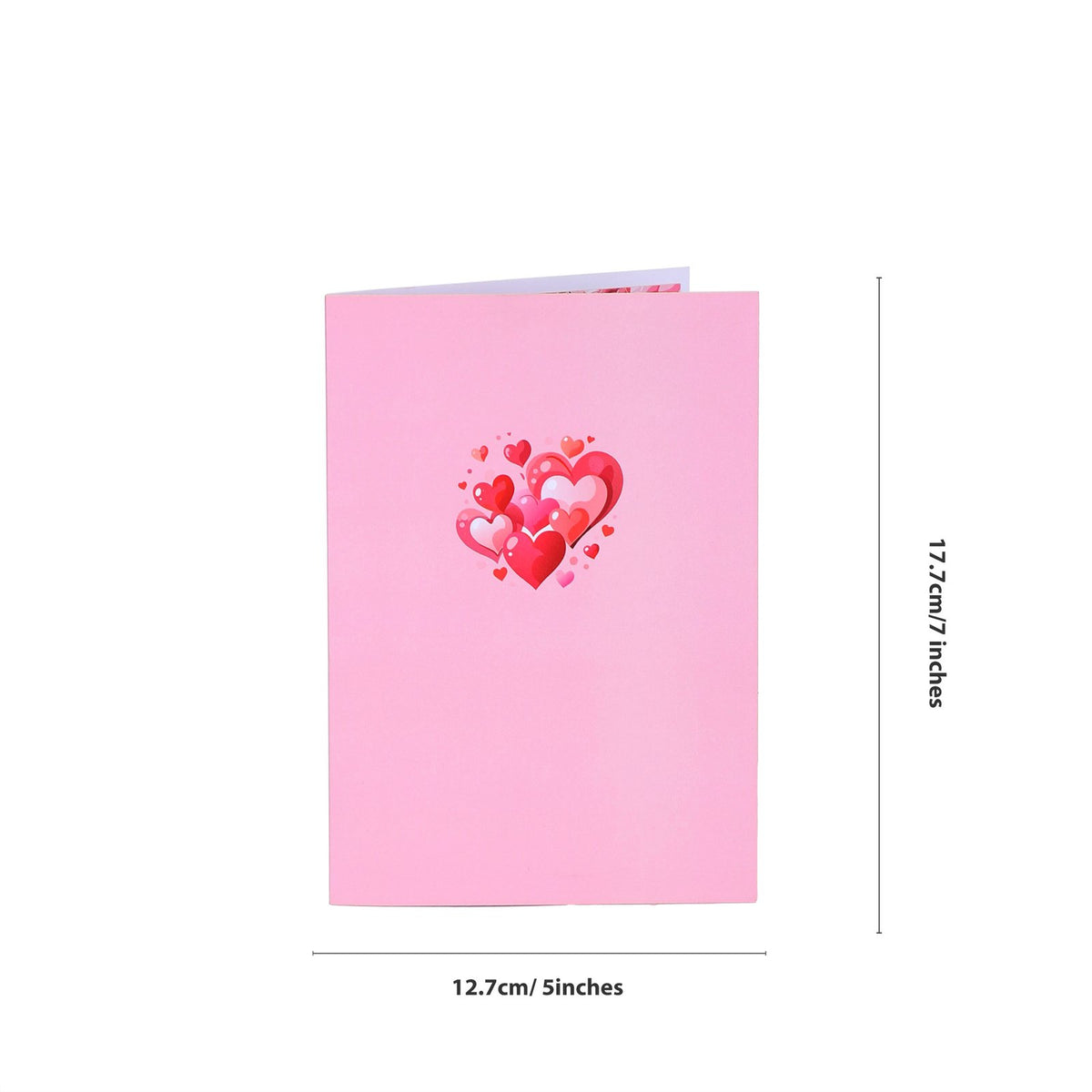 Pink Rose Heart 3D Pop Up Card