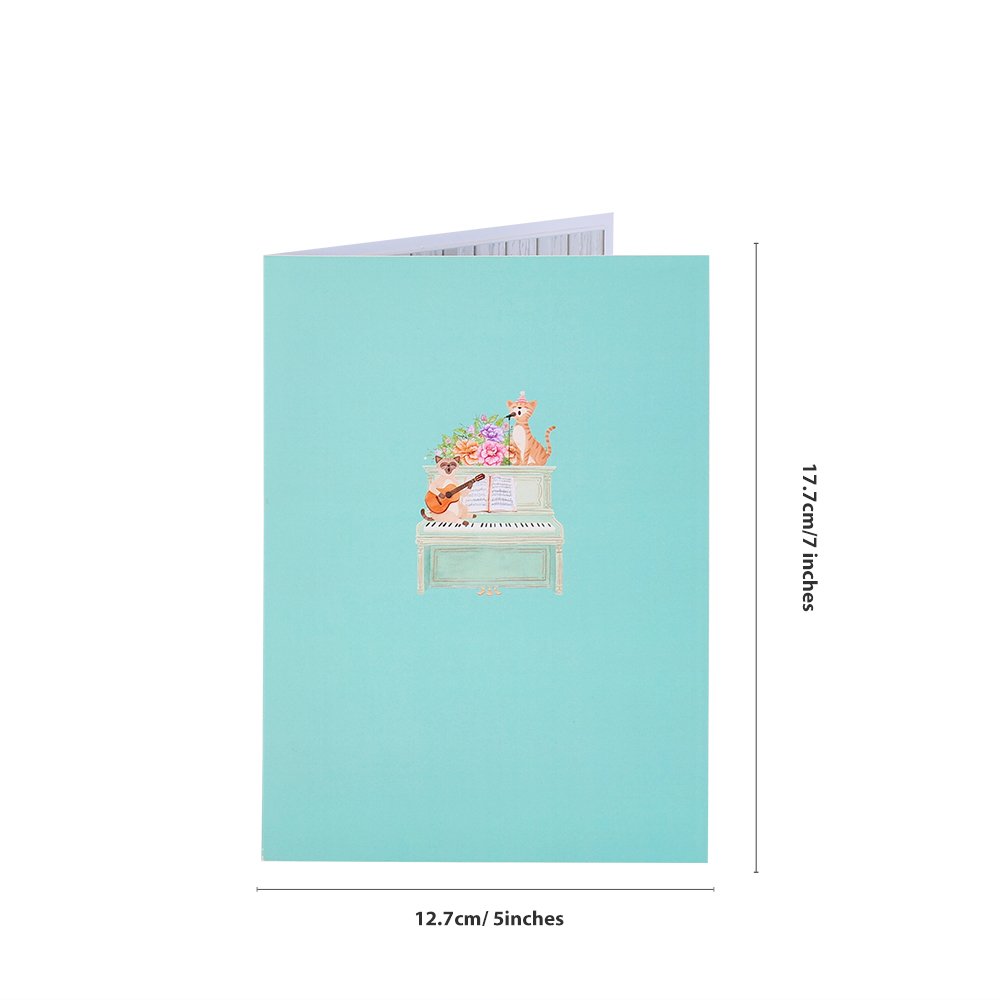 Cat Cake Flip Pop Up Card