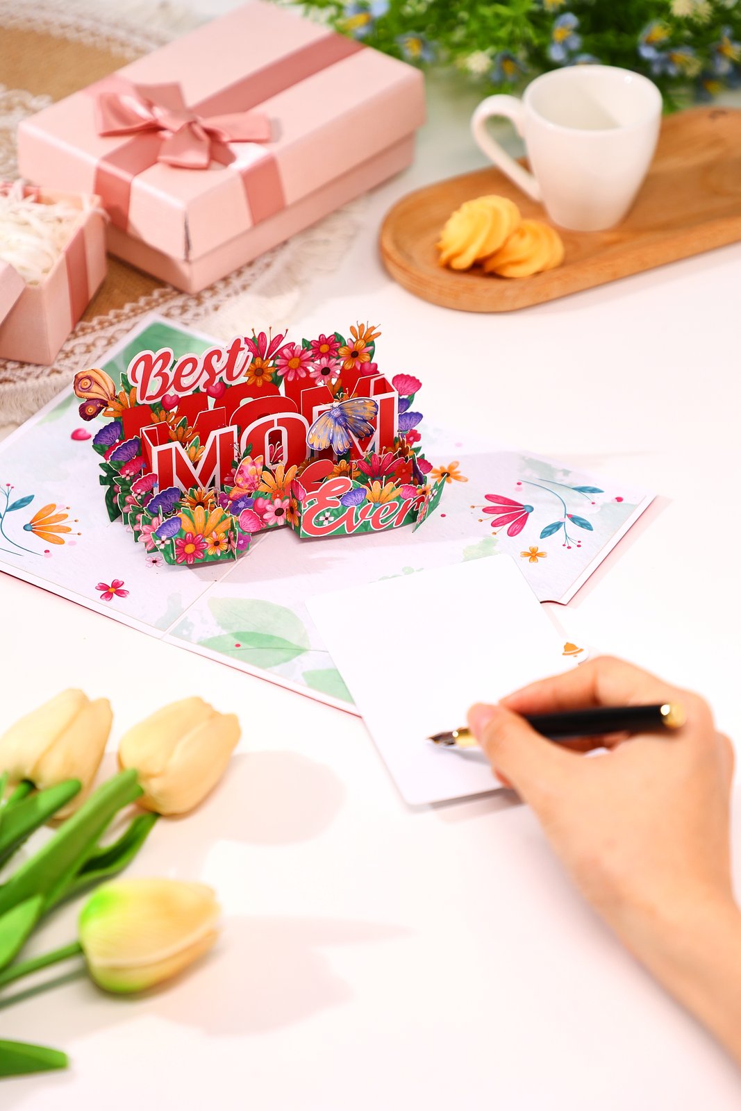 Best Mom Ever Tulip Greeting Card