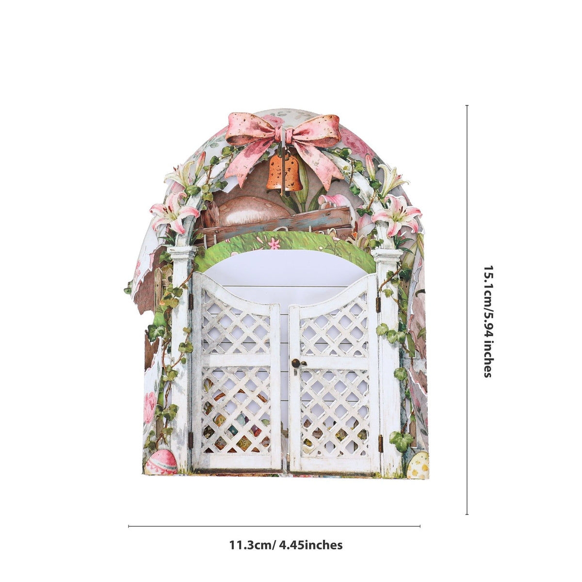 Garden White Door 3D Pop Up Card
