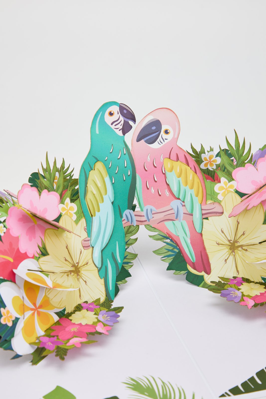 Lovebirds Fresh Flowers Greeting Card