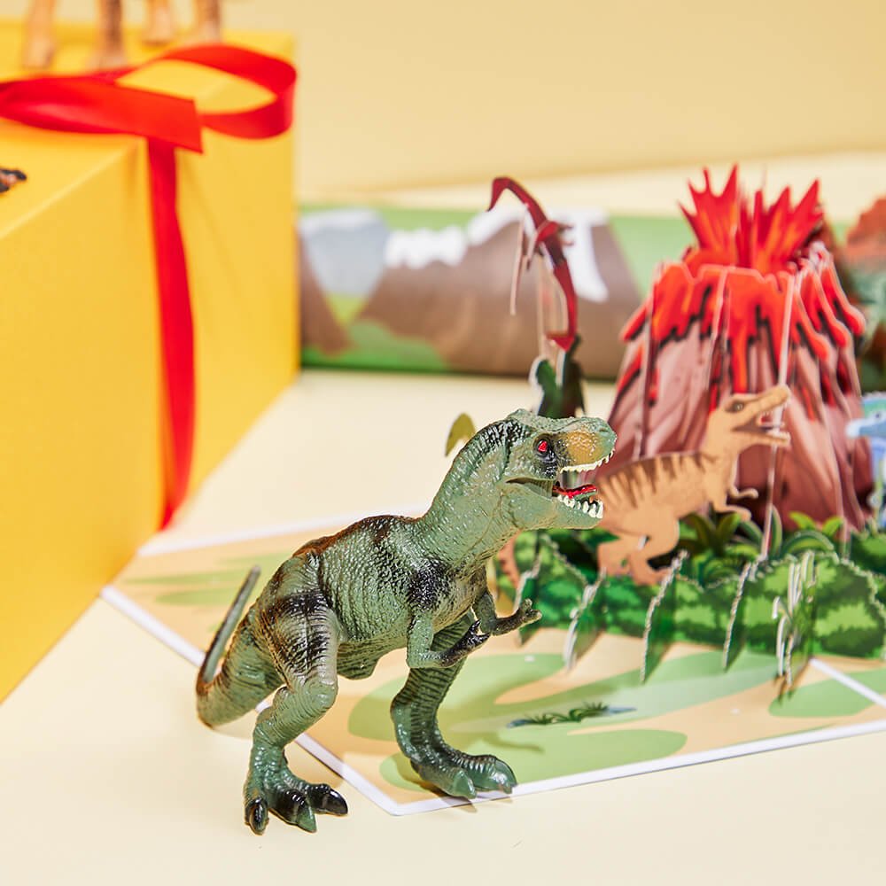 Dinosaur Greeting Card Toy Set Yellow