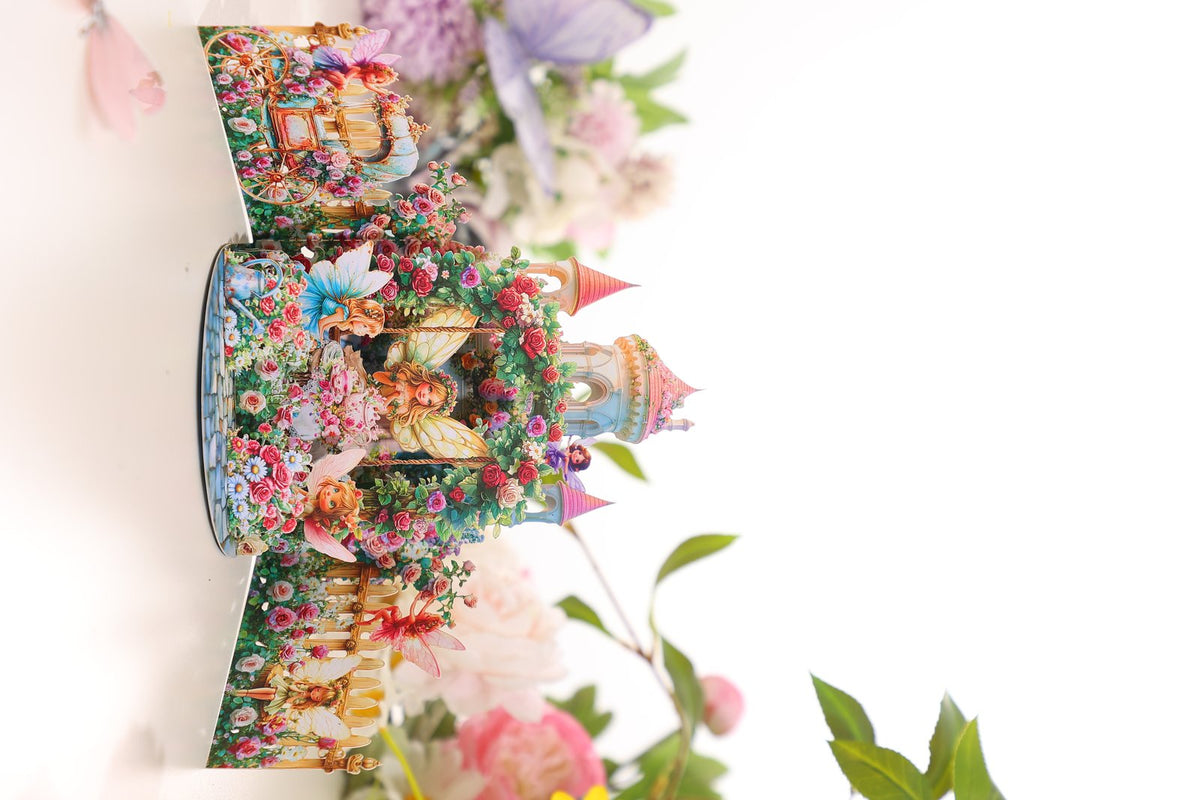 Flower Wall Castle 3D Pop Up Card