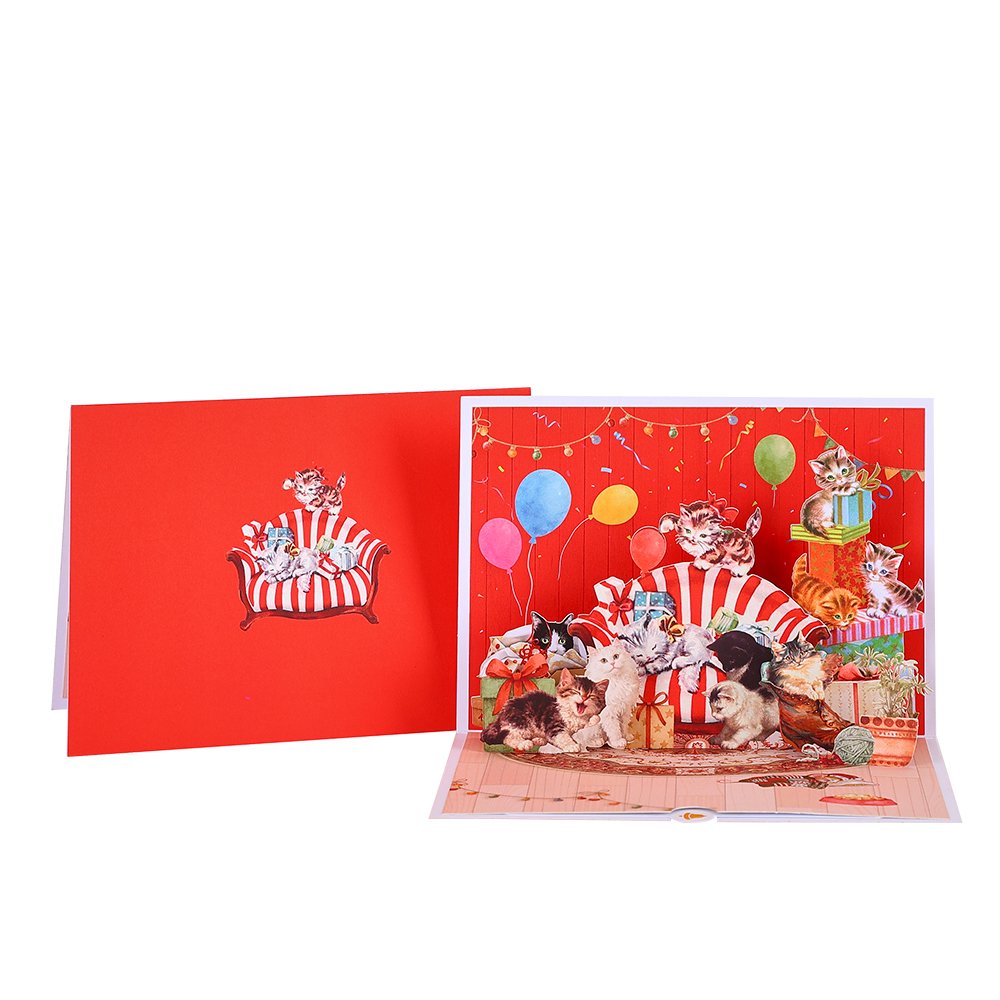 Circus Cat 3D Pop Up Card