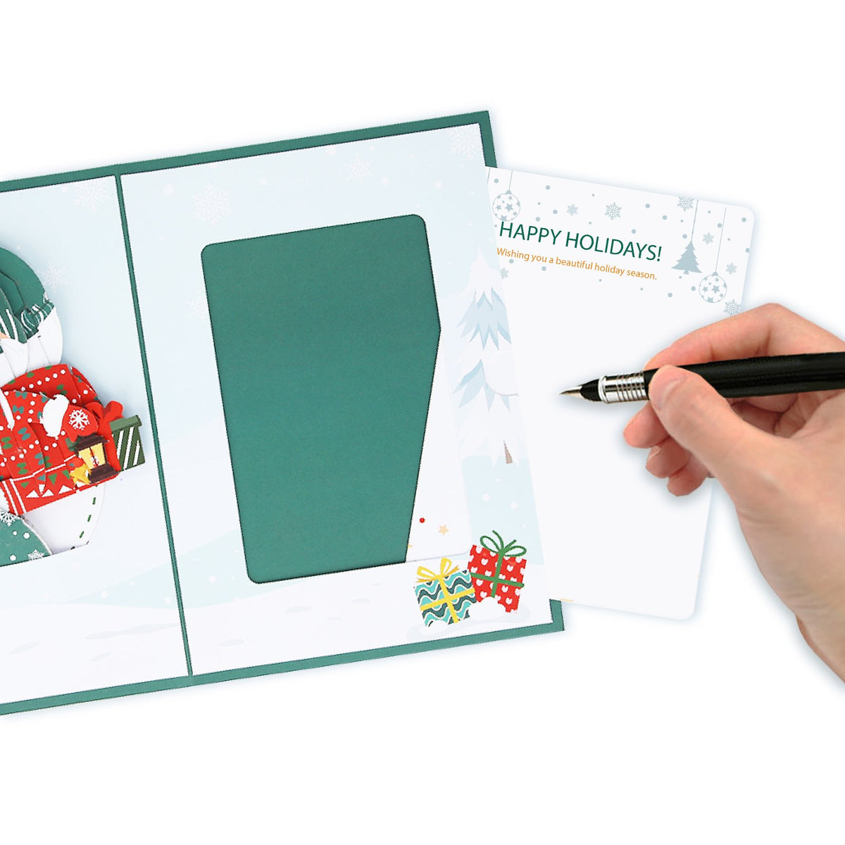 Red Ground Elf Pop Up Card