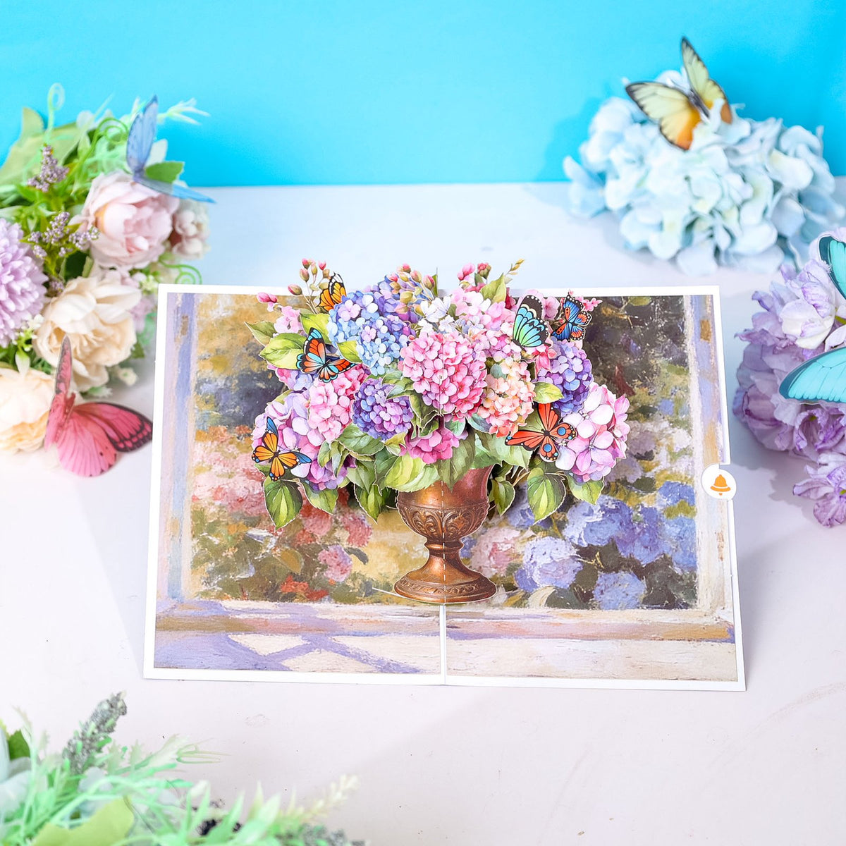 Hydrangea Vase 3D Pop Up Card