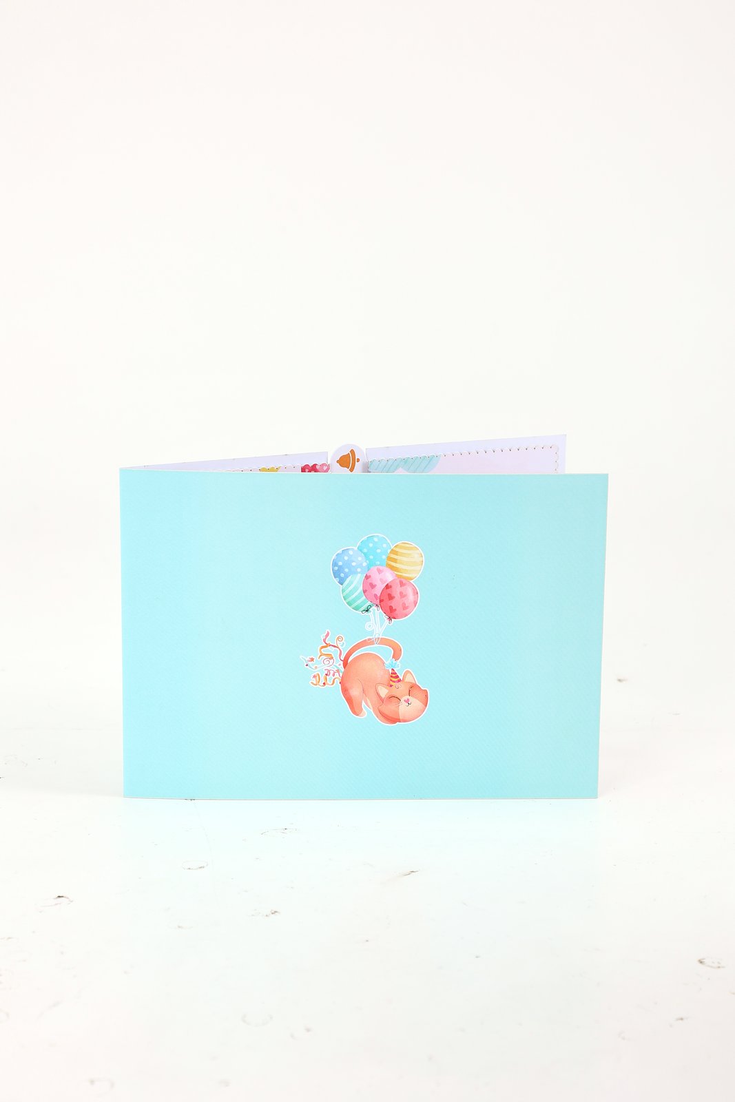 Cat Balloon Birthday 3D Pop Up Card