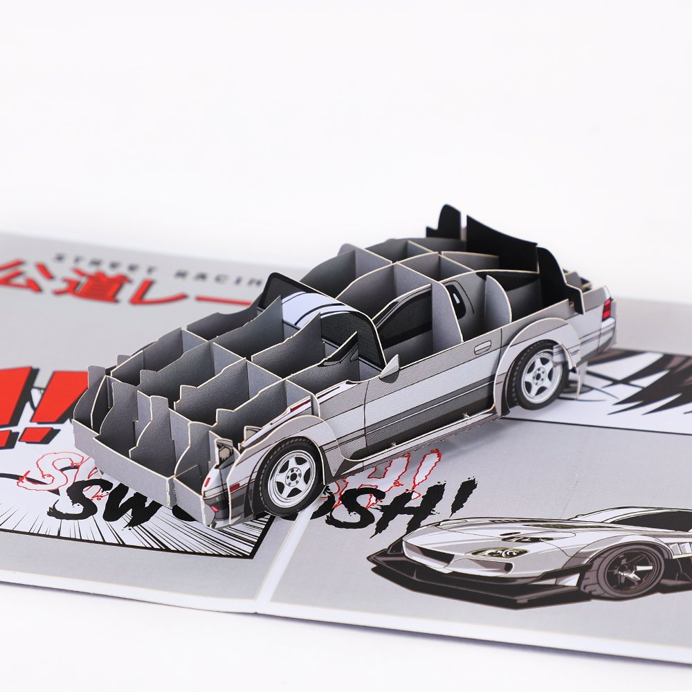 JDM Sports Car Flip Pop Up Card