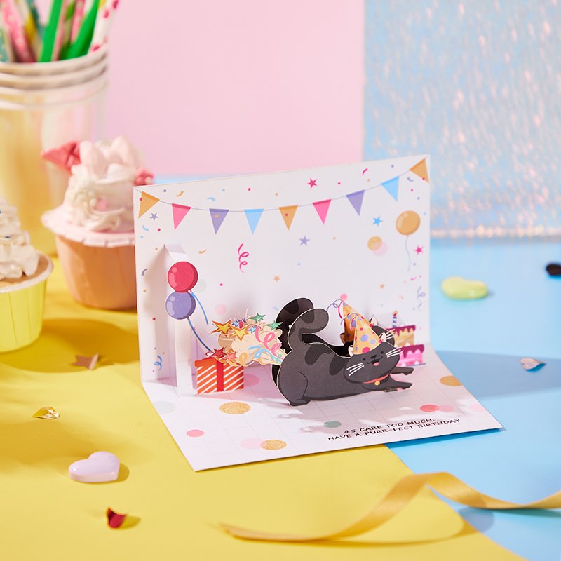 Compliment Cat Greeting Card