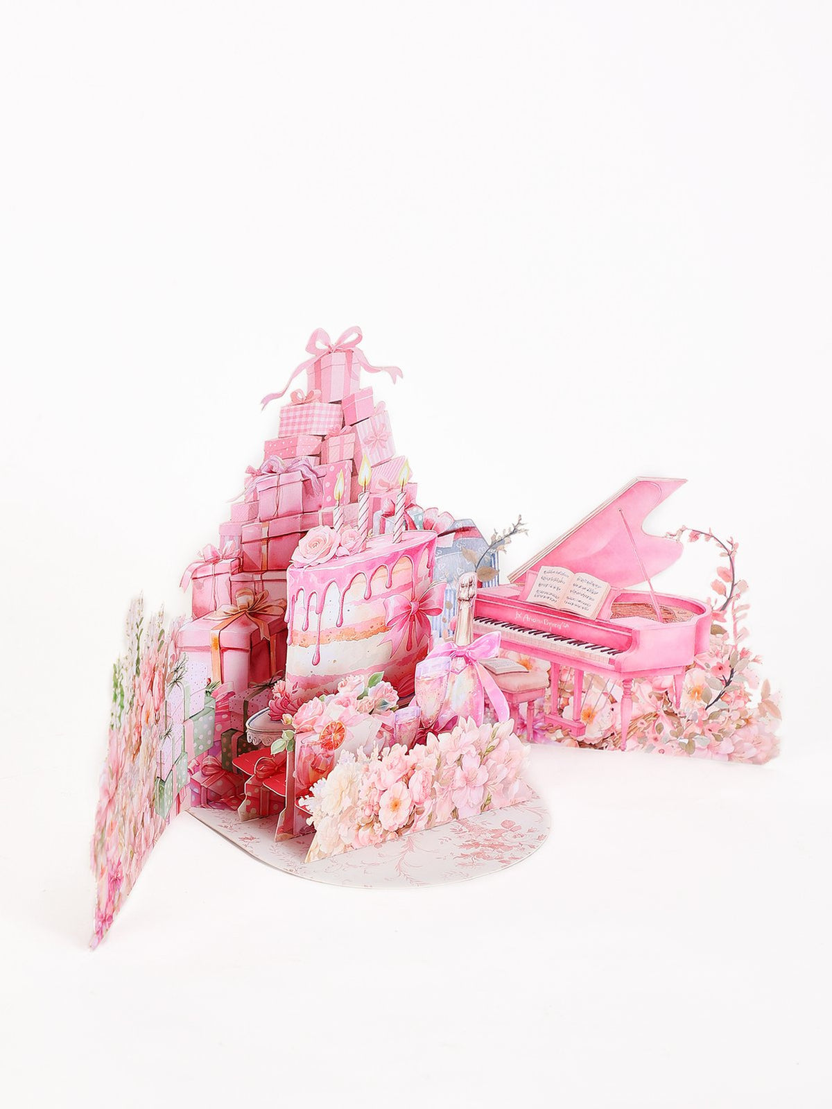 Pink Piano 3D Pop Up Card