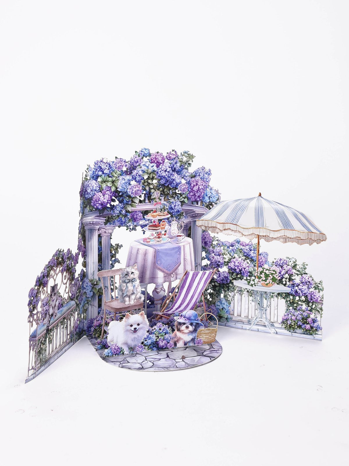 Hydrangea Garden Double Door Pop Up Card