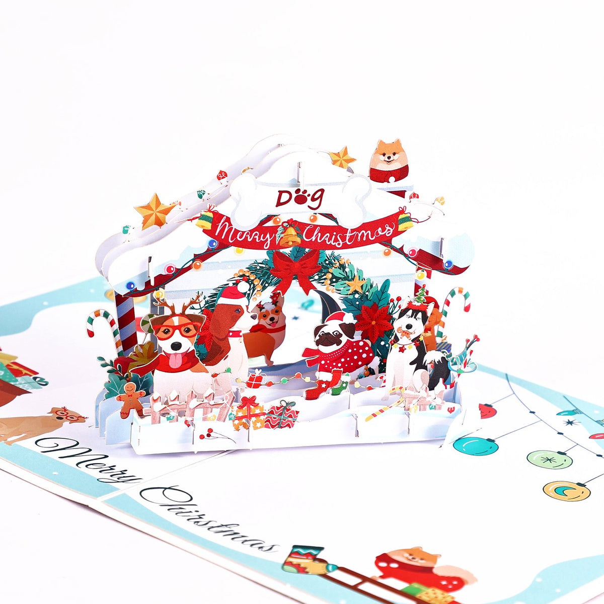 Christmas Dog 3D Pop Up Card