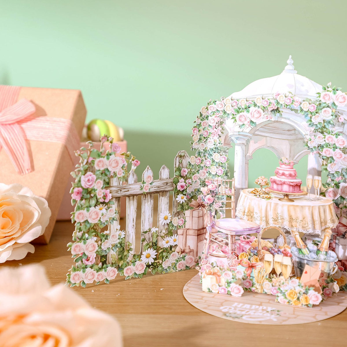 Garden Gazebo Wedding 3D Pop Up Card