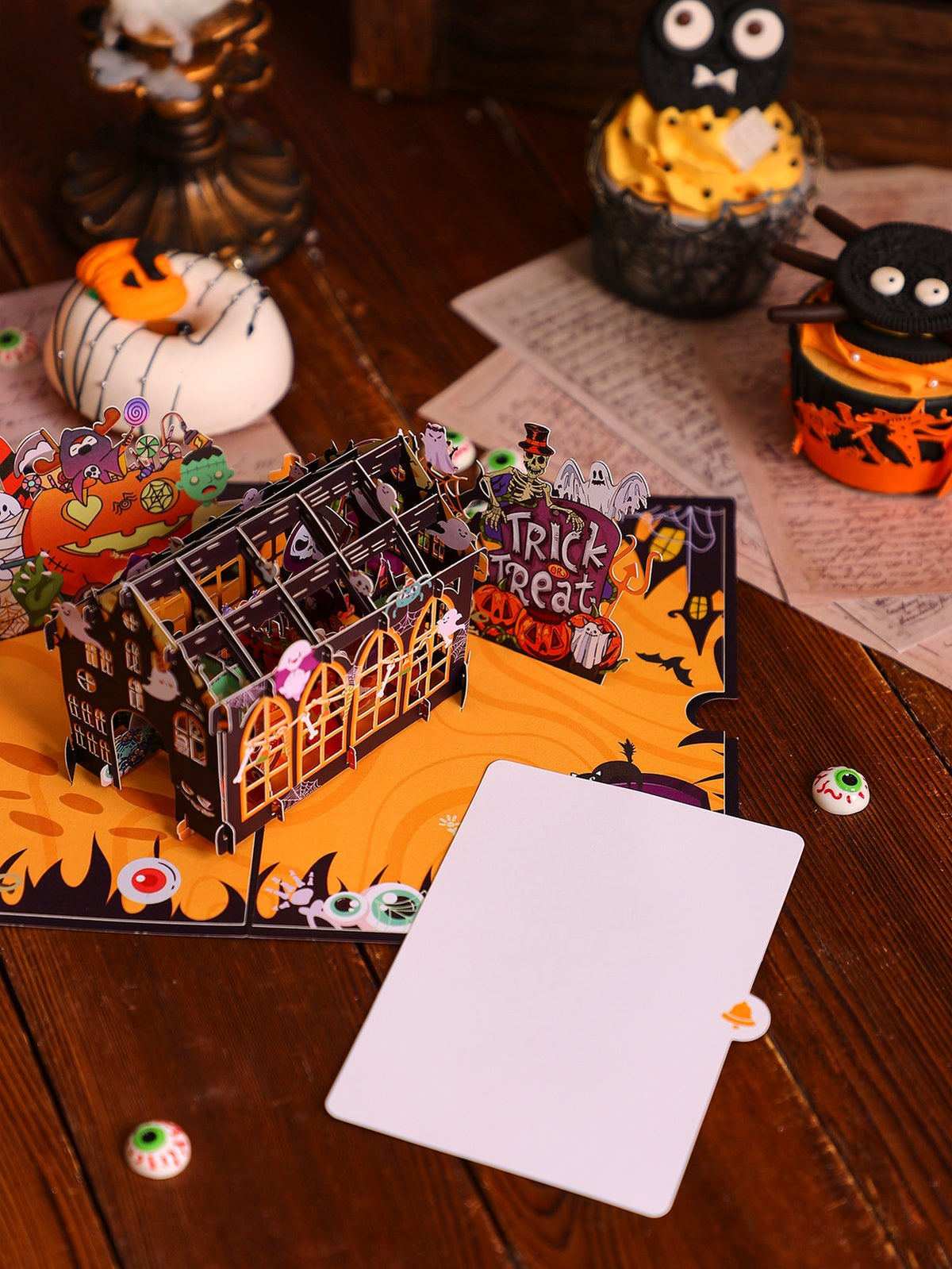 Halloween Cactus Ghost Flip Pop Up Card