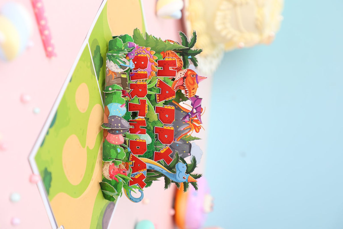 Blue Birthday Flip Pop Up Card