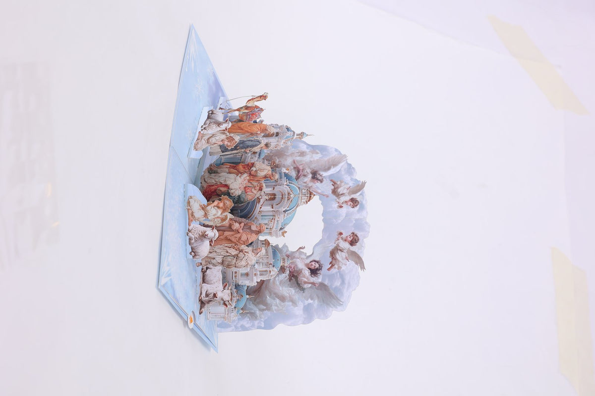 Holy Family Angel Flip Pop Up Card