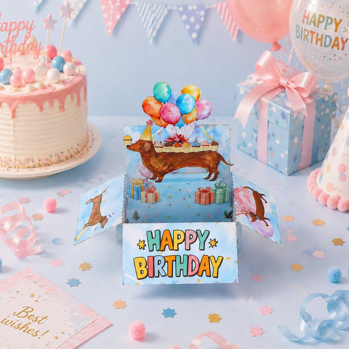 Dog Birthday Box Card