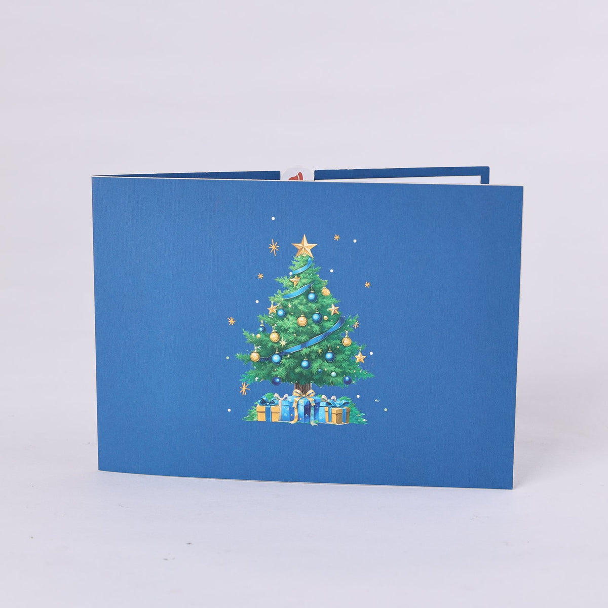 Blue Tone Christmas Tree Greeting Card