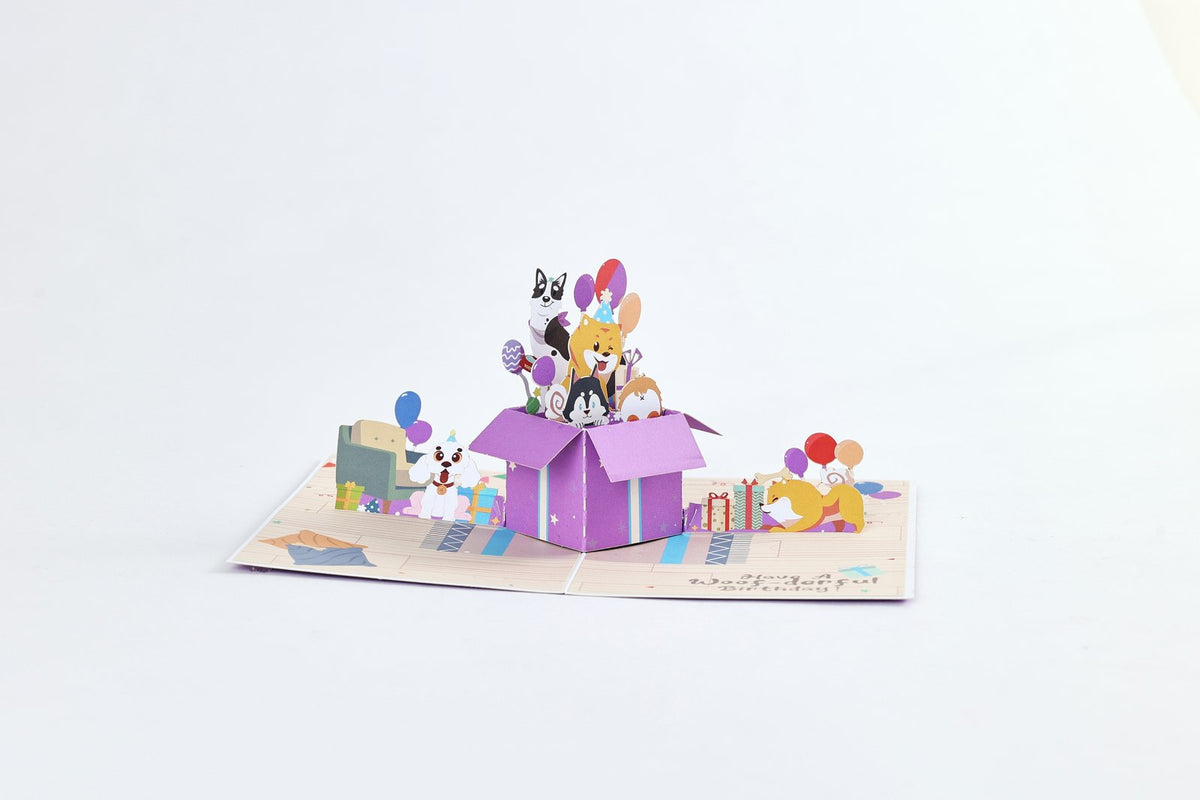 Dog Celebration Birthday Greeting Card