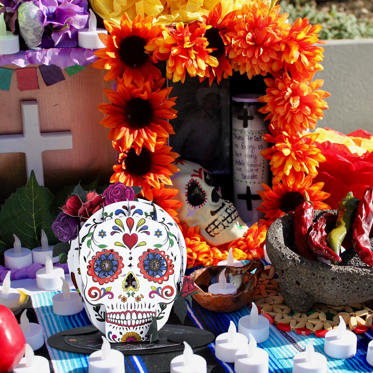 Sugar Skull 3D Pop Up Card