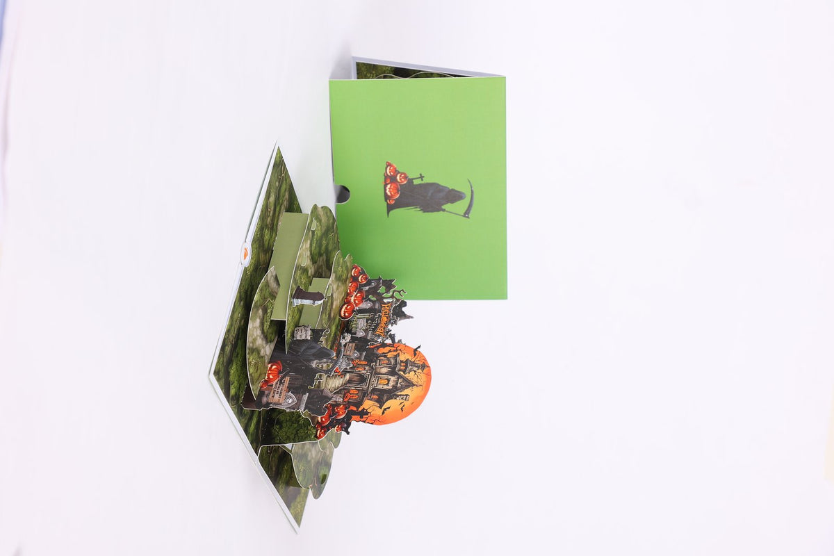 Grim Reaper Halloween Flip Pop Up Card