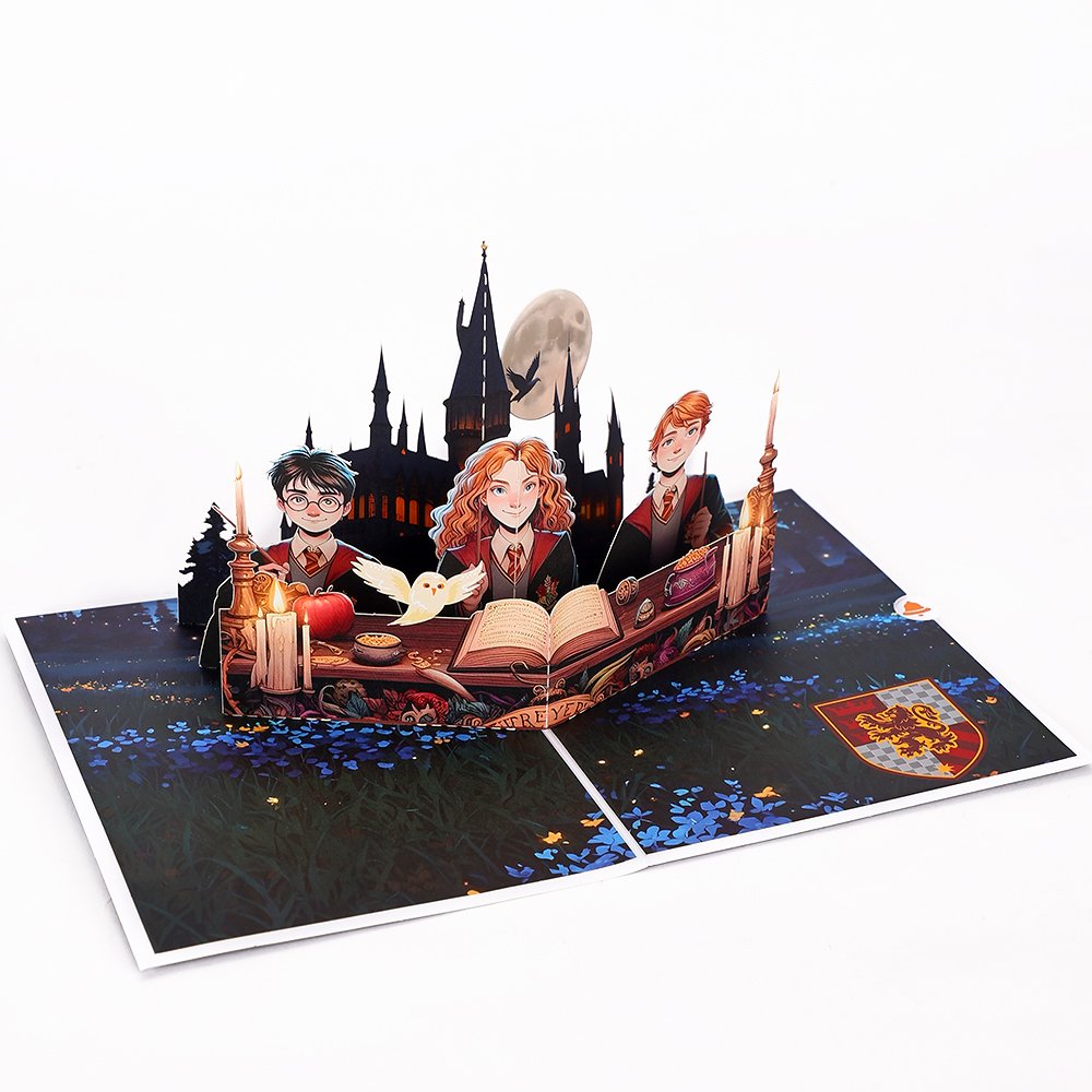 Magic Castle Moonlit Night Greeting Card