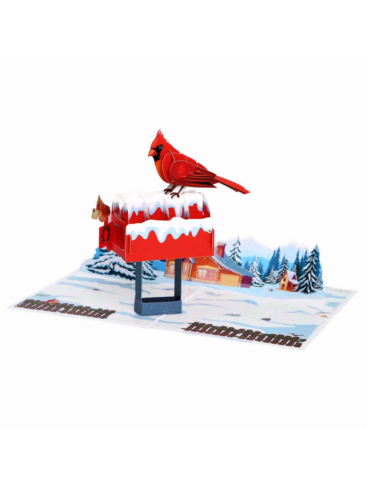North American Cardinal Mailman 3D Pop Up Card