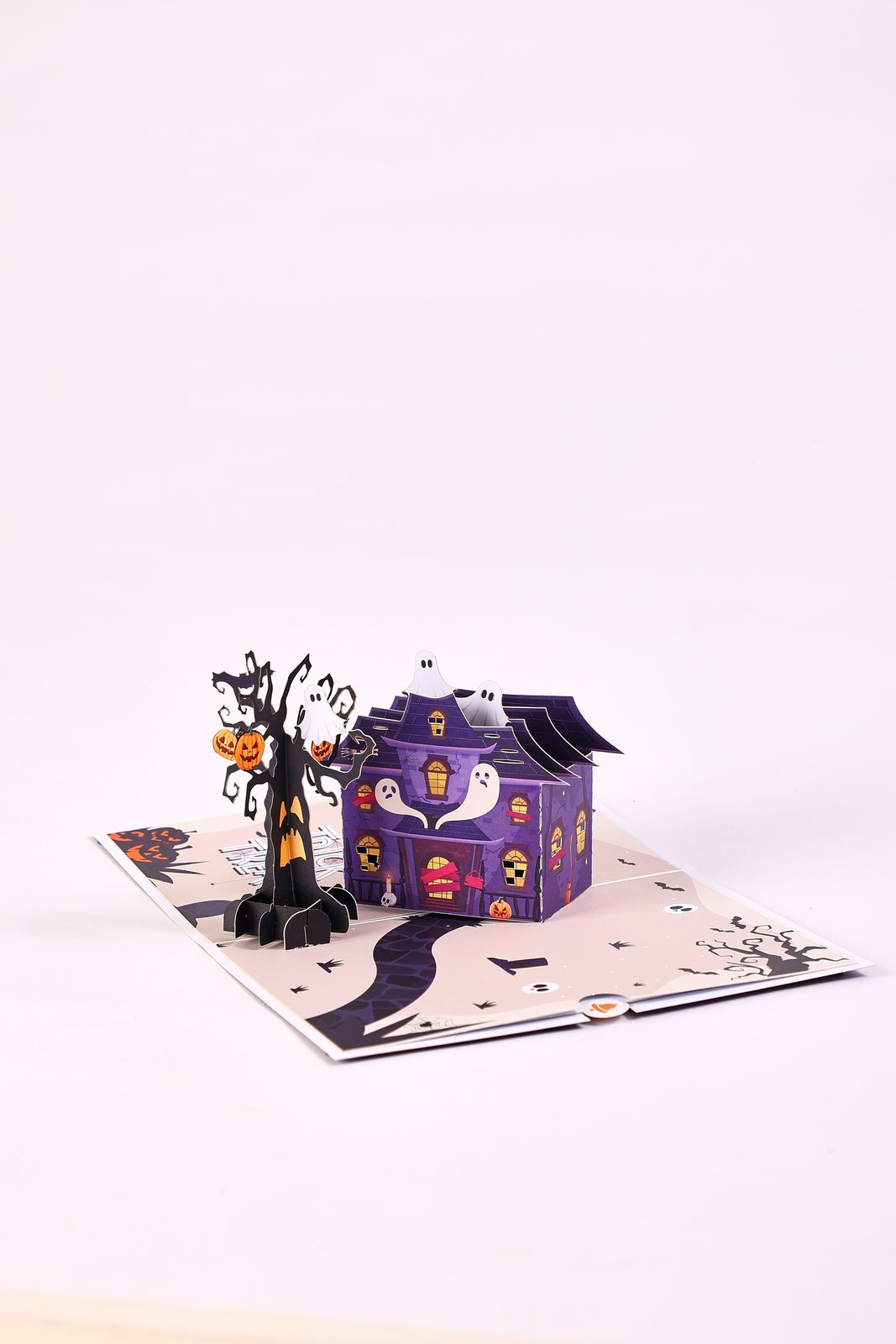 Halloween Haunted House Greeting Card