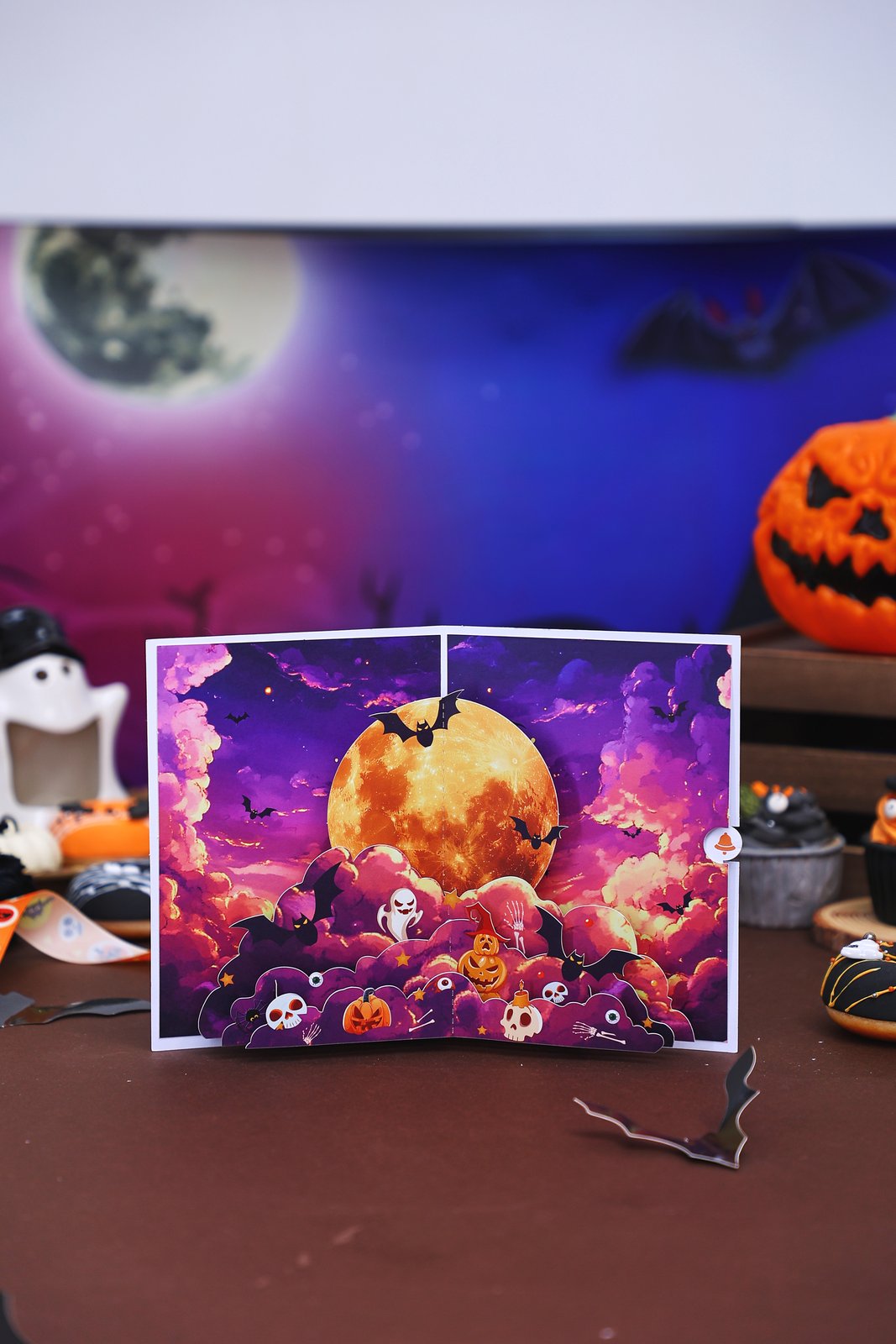 Halloween Full Moon Greeting Card